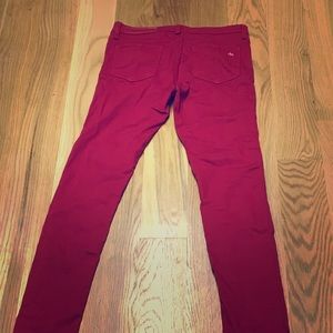 new rag & bone designer skinny jeans - dark red